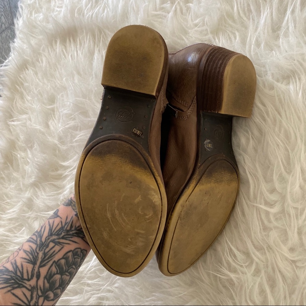 • SOLD • Lucky Brand Brown Leather Booties - Picture 3 of 5